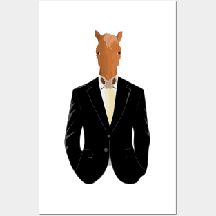 Horse in Business Suit Posters and Art